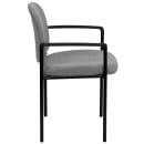 Flash Furniture BT-516-1-GY-GG Stacking Reception Side Chair - Gray Fabric Upholstery, Black Steel Frame thumbnail 3
