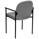 Flash Furniture BT-516-1-GY-GG Stacking Reception Side Chair - Gray Fabric Upholstery, Black Steel Frame thumbnail 4
