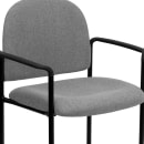 Flash Furniture BT-516-1-GY-GG Stacking Reception Side Chair - Gray Fabric Upholstery, Black Steel Frame thumbnail 7