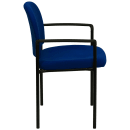 Flash Furniture BT-516-1-NVY-GG Stacking Reception Side Chair - Navy Blue Fabric Upholstery, Black Steel Frame thumbnail 3