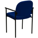 Flash Furniture BT-516-1-NVY-GG Stacking Reception Side Chair - Navy Blue Fabric Upholstery, Black Steel Frame thumbnail 4