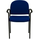 Flash Furniture BT-516-1-NVY-GG Stacking Reception Side Chair - Navy Blue Fabric Upholstery, Black Steel Frame thumbnail 5
