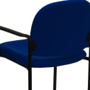Flash Furniture BT-516-1-NVY-GG Stacking Reception Side Chair - Navy Blue Fabric Upholstery, Black Steel Frame thumbnail 8