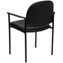 Flash Furniture BT-516-1-VINYL-GG Stacking Reception Side Chair - Navy Blue Vinyl Upholstery, Black Steel Frame thumbnail 4