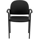 Flash Furniture BT-516-1-VINYL-GG Stacking Reception Side Chair - Navy Blue Vinyl Upholstery, Black Steel Frame thumbnail 5