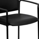 Flash Furniture BT-516-1-VINYL-GG Stacking Reception Side Chair - Navy Blue Vinyl Upholstery, Black Steel Frame thumbnail 7