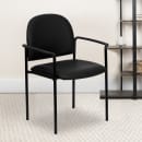 Flash Furniture BT-516-1-VINYL-GG Stacking Reception Side Chair - Navy Blue Vinyl Upholstery, Black Steel Frame thumbnail 9