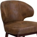 Flash Furniture BT-5-BOM-GG Reception Guest Chair w/ Bomber Jacket Brown - Walnut Beechwood Frame thumbnail 7