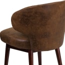 Flash Furniture BT-5-BOM-GG Reception Guest Chair w/ Bomber Jacket Brown - Walnut Beechwood Frame thumbnail 8
