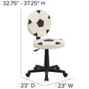 Flash Furniture BT-6177-SOC-GG Soccer Task Chair - Vinyl Upholstery, Black Base thumbnail 2