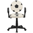 Flash Furniture BT-6177-SOC-A-GG Soccer Task Chair w/ Arms - Vinyl Upholstery, Black Base thumbnail 5