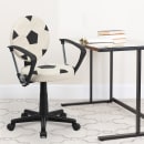 Flash Furniture BT-6177-SOC-A-GG Soccer Task Chair w/ Arms - Vinyl Upholstery, Black Base thumbnail 9