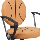 Flash Furniture BT-6178-BASKET-A-GG Basketball Task Chair w/ Arms - Vinyl Upholstery, Black Nylon Base thumbnail 7
