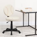 Flash Furniture BT-6179-BASE-GG Baseball Task Chair - Vinyl Upholstery, Black Nylon Base thumbnail 9