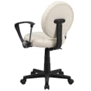 Flash Furniture BT-6179-BASE-A-GG Baseball Task Chair w/ Arms - Vinyl Upholstery, Black Nylon Base thumbnail 4