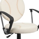 Flash Furniture BT-6179-BASE-A-GG Baseball Task Chair w/ Arms - Vinyl Upholstery, Black Nylon Base thumbnail 7