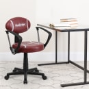 Flash Furniture BT-6181-FOOT-A-GG Football Task Chair w/ Arms - Vinyl Upholstery, Black Nylon Base thumbnail 5