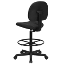 Flash Furniture BT-659-BLK-GG Swivel Drafting Stool w/ Low Back - Black Polyester Upholstery thumbnail 4