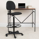 Flash Furniture BT-659-BLK-GG Swivel Drafting Stool w/ Low Back - Black Polyester Upholstery thumbnail 9