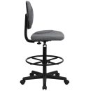 Flash Furniture BT-659-GRY-GG Swivel Drafting Stool w/ Low Back - Gray Polyester Upholstery thumbnail 3