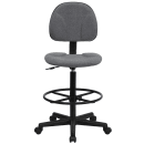 Flash Furniture BT-659-GRY-GG Swivel Drafting Stool w/ Low Back - Gray Polyester Upholstery thumbnail 5