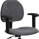 Flash Furniture BT-659-GRY-ARMS-GG Swivel Drafting Stool w/ Arms & Low Back - Gray Polyester Upholstery thumbnail 7