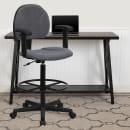 Flash Furniture BT-659-GRY-ARMS-GG Swivel Drafting Stool w/ Arms & Low Back - Gray Polyester Upholstery thumbnail 9