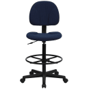 Flash Furniture BT-659-NVY-GG Swivel Drafting Stool w/ Low Back - Navy Blue Polyester Upholstery thumbnail 5