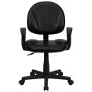 Flash Furniture BT-688-BK-A-GG Swivel Office Chair w/ Mid Back - Black LeatherSoft Upholstery thumbnail 5