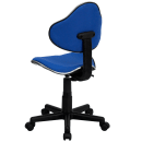 Flash Furniture BT-699-BLUE-GG Swivel Task Chair w/ Low Back - Blue Polyester Upholstery thumbnail 4
