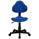 Flash Furniture BT-699-BLUE-GG Swivel Task Chair w/ Low Back - Blue Polyester Upholstery thumbnail 5