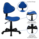 Flash Furniture BT-699-BLUE-GG Swivel Task Chair w/ Low Back - Blue Polyester Upholstery thumbnail 6