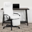 Flash Furniture BT-70172-WH-GG Reclining Swivel Office Chair w/ High Back - White LeatherSoft Upholstery thumbnail 10