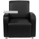 Flash Furniture BT-8217-BK-GG Guest Chair - Tablet Arm -  Black LeatherSoft Upholstery, Chrome Feet thumbnail 5