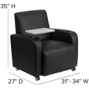 Flash Furniture BT-8217-BK-CS-GG Guest Chair w/ Tablet Arm -  Black LeatherSoft Upholstery thumbnail 2