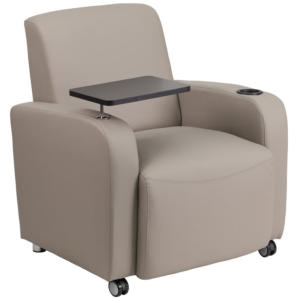 Flash Furniture BT-8217-GV-CS-GG Guest Chair w/ Tablet Arm -  Gray LeatherSoft Upholstery