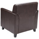 Flash Furniture BT-827-1-BN-GG Reception Arm Chair - Brown LeatherSoft Upholstery, Black Wood Feet thumbnail 3