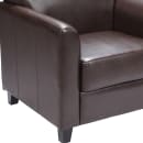Flash Furniture BT-827-1-BN-GG Reception Arm Chair - Brown LeatherSoft Upholstery, Black Wood Feet thumbnail 5