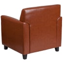 Flash Furniture BT-827-1-CG-GG Reception Arm Chair - Cognac LeatherSoft Upholstery, Black Wood Feet thumbnail 3
