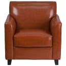 Flash Furniture BT-827-1-CG-GG Reception Arm Chair - Cognac LeatherSoft Upholstery, Black Wood Feet thumbnail 4