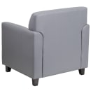 Flash Furniture BT-827-1-GY-GG Reception Arm Chair - Gray LeatherSoft Upholstery, Black Wood Feet thumbnail 4