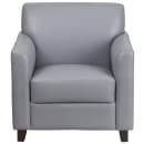 Flash Furniture BT-827-1-GY-GG Reception Arm Chair - Gray LeatherSoft Upholstery, Black Wood Feet thumbnail 5