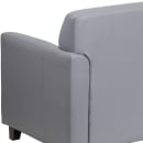 Flash Furniture BT-827-1-GY-GG Reception Arm Chair - Gray LeatherSoft Upholstery, Black Wood Feet thumbnail 8