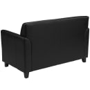Flash Furniture BT-827-2-BK-GG Reception Loveseat w/ Black LeatherSoft Upholstery, Black Wood Feet thumbnail 3