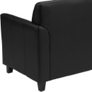 Flash Furniture BT-827-2-BK-GG Reception Loveseat w/ Black LeatherSoft Upholstery, Black Wood Feet thumbnail 6