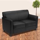 Flash Furniture BT-827-2-BK-GG Reception Loveseat w/ Black LeatherSoft Upholstery, Black Wood Feet thumbnail 7
