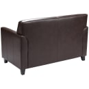 Flash Furniture BT-827-2-BN-GG Reception Loveseat w/ Brown LeatherSoft Upholstery, Black Wood Feet thumbnail 3