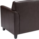 Flash Furniture BT-827-2-BN-GG Reception Loveseat w/ Brown LeatherSoft Upholstery, Black Wood Feet thumbnail 6
