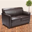 Flash Furniture BT-827-2-BN-GG Reception Loveseat w/ Brown LeatherSoft Upholstery, Black Wood Feet thumbnail 7
