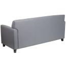 Flash Furniture BT-827-3-GY-GG 70" Reception Sofa w/ Gray LeatherSoft Upholstery - Black Wood Feet thumbnail 2